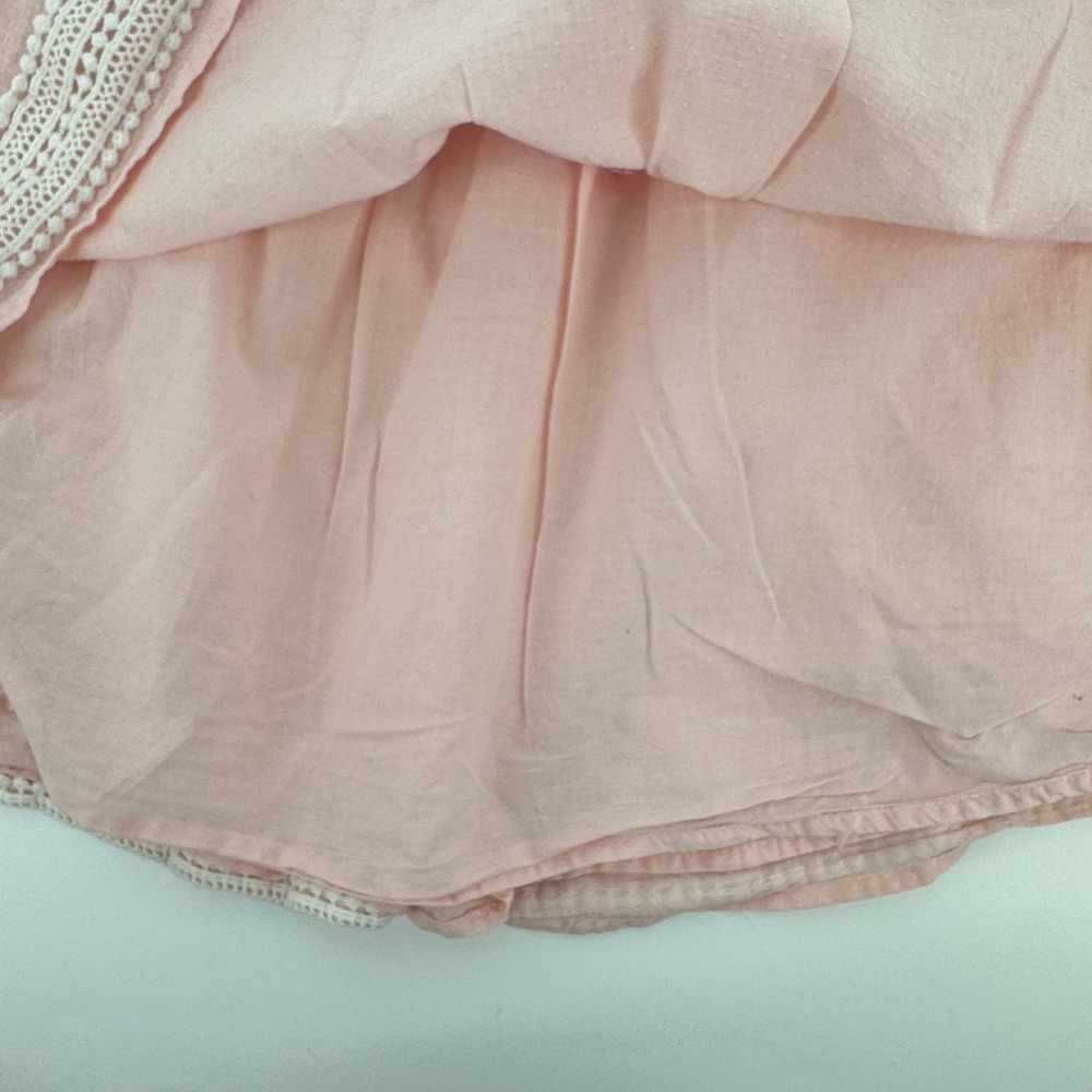 Isaac Mizrahi Girls Pink Dress Lace Trim Size 5/6 Dressy Sundress Dainty - Picture 2 of 5